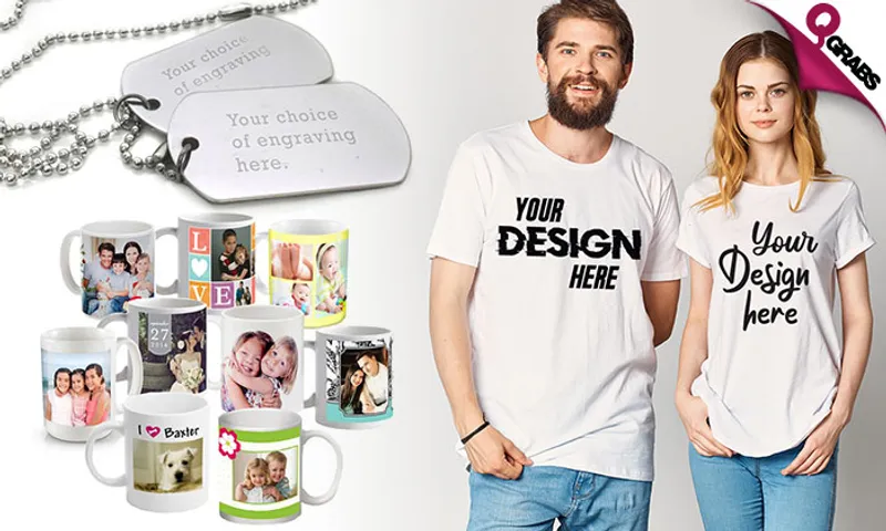 Customized Printing for Mugs & T-shirts, Laser Engraving on Metal & Customized Embroidery on Caps!
